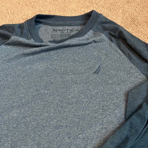 Nautica boys Blue long sleeve size L 14-16 NWOT - Picture 4 of 5